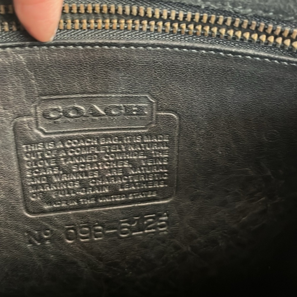 COACH vintage 098-6125 black leather saddle bag - Picture 2 of 7